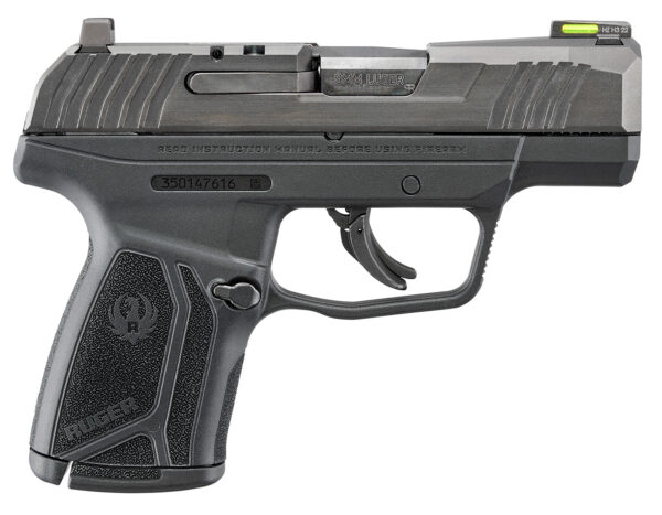 Ruger 3518 Max-9 *CA Compliant Compact Frame 9mm Luger 10+1 3.20" Black Oxide Stainless Steel Barrel, Black Oxide Serrated Steel Slide, Black Polymer Frame, Black Nylon Grip — view 1