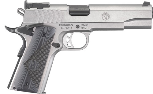 RUGER SR1911 TARGET 9MM 9-SHOT - STAINLESS G10 GRIPS — view 1