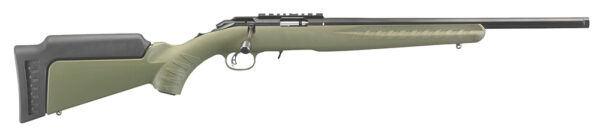 Ruger 8334 American Rimfire Sports South Exclusive Full Size 22 LR 10+1 18" Satin Blued Threaded Barrel & Alloy Steel Receiver w/Scope Rail, Green Fixed Synthetic Stock, Right Hand — view 1