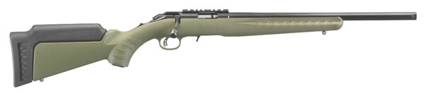 Ruger 8336 American Rimfire Sports South Exclusive Full Size 17 HMR 9+1 18" Satin Blued Steel Threaded Barrel & Alloy Steel Receiver w/Scope Rail, Green Fixed Synthetic Stock, Right Hand — view 1