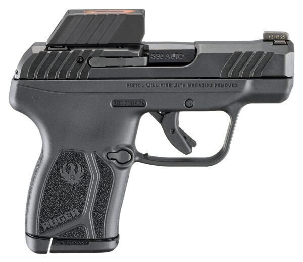 Ruger 13758 LCP Max Compact Frame 380 ACP 10+1 2.80" Black Nitride Barrel, Black Nitride Alloy Steel Serrated Slide, Black Polymer Frame Textured Grip, Ruger ReadyDot Reflex Sight — view 1