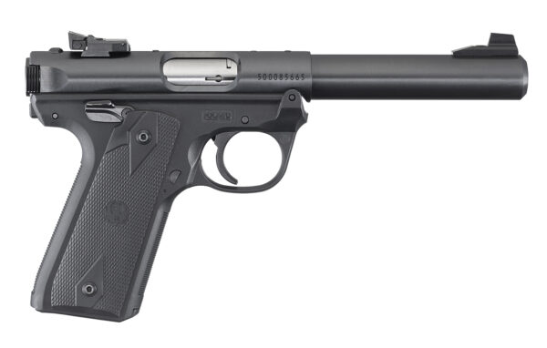 Ruger 40107 Mark IV 22/45 22 LR 10+1 5.50" Bull Barrel, Blued Steel Slide & Frame, Checkered 1911-Style Panel Grip — view 1