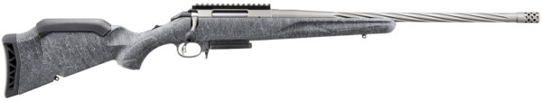 Ruger 46901 American II  Full Size 6.5 Creedmoor 3+1 20" Gun Metal Gray Cerakote Spiral Fluted Threaded Barrel & Alloy Steel Receiver w/Picatinny Rail, Gray Splatter Adj LOP Synthetic Stock — view 1