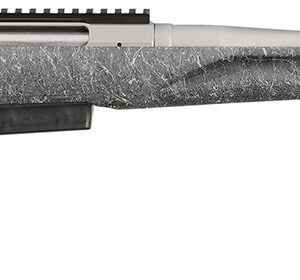 Ruger 46905 American II  Full Size 450 Bushmaster 3+1 20" Gun Metal Gray Cerakote Threaded Barrel & Alloy Steel Receiver w/Picatinny Rail, Gray Splatter Adj LOP Synthetic Stock