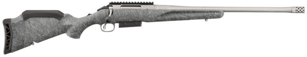 Ruger 46905 American II  Full Size 450 Bushmaster 3+1 20" Gun Metal Gray Cerakote Threaded Barrel & Alloy Steel Receiver w/Picatinny Rail, Gray Splatter Adj LOP Synthetic Stock — view 1