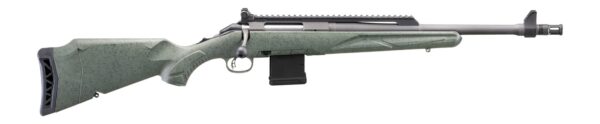 Ruger 46965 American II Scout 5.56 NATO 10+1 16.10" Cobalt Cerakote Threaded Barrel, Alloy Steel Receiver w/Scope Rail, Leaf Green Splatter Adj LOP Synthetic Stock — view 1