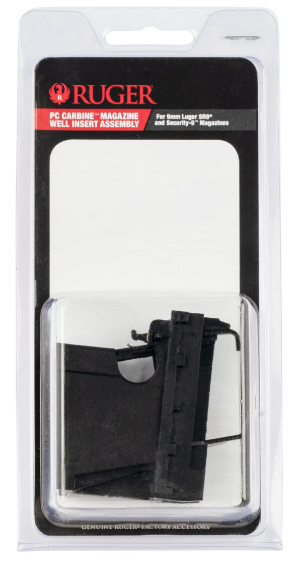 Ruger 90653 Mag Well Insert Assembly 9mm Luger 40 S&W Fits Ruger PC Carbine, Compatible w/Ruger SR & Security-9 Mags Black Polymer — view 1