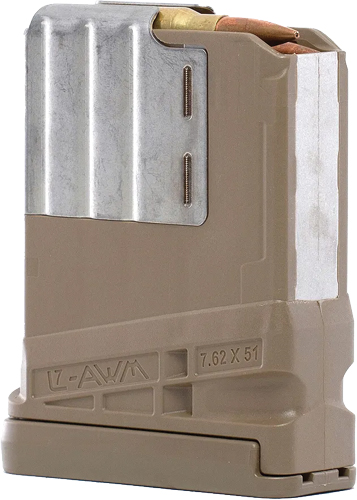 LANCER MAGAZINE L7AWM SR-25 - 7.62X51 5RD OPAQUE FDE GEN 2 — view 1