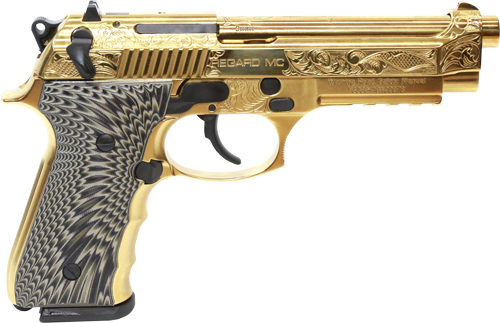 GIRSAN REGARD MC DELUXE 9MM - ADJ SIGHT 18RD GOLD ENGRAVED — view 1