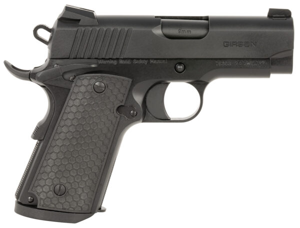 Girsan 392065 MC1911 SC Untouchable Sub-Compact Frame 9mm Luger 7+1 3.40" Black Steel Barrel, Black Serrated Steel Slide & Frame w/Beavertail, Black Polymer Grip — view 1