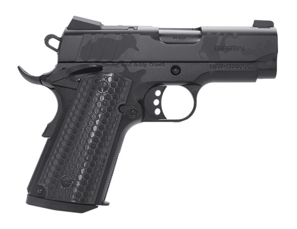 Girsan 391151 MC1911 SC Influencer Sub-Compact 45 ACP 6+1 3.40" Black Steel Barrel, Black Camo Optic Ready/Serrated Steel Slide & Frame w/Picatinny Rail & Beavertail, Black Polymer Grip — view 1