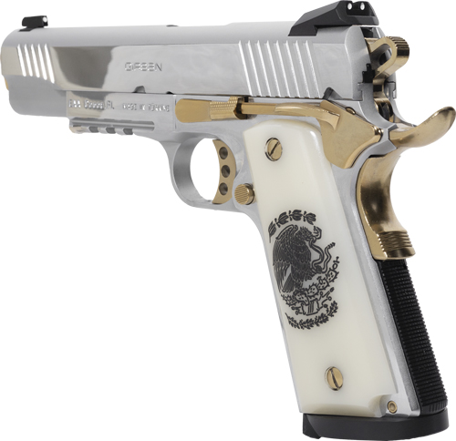 GIRSAN MC1911S LIBERADORE II - 9MM 10RD CHROME GOLD ENGRAVED — view 1