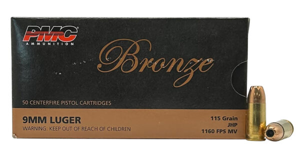 PMC 9B Bronze  9mmLuger 115gr Jacketed Hollow Point 50 Per Box/20 Case — view 1