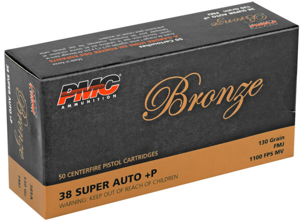 PMC 38SA Bronze  38Super+P 130gr Full Metal Jacket 50 Per Box/20 Case — view 1