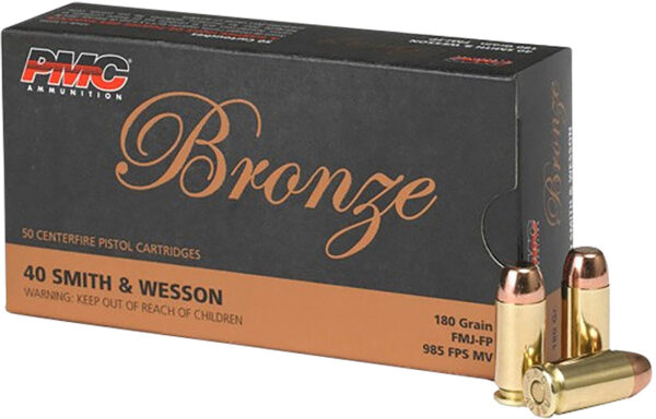 PMC 40E Bronze  40S&W 180gr Full Metal Jacket Flat Point 50 Per Box/20 Case — view 1