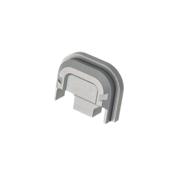 Tyrant CNC TDG14SPGREY Slide Cover Plate  Chevron Design Glock Gen1-4 Grey Aluminum — view 1