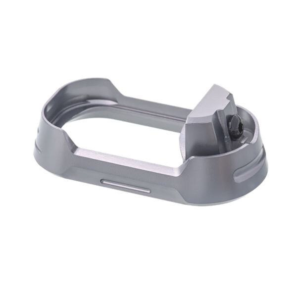 Tyrant CNC TDG19G34MWGREYBLKSCRW  Magwell Fits Glock 19 Gen 3-4 Grey Aluminum — view 1