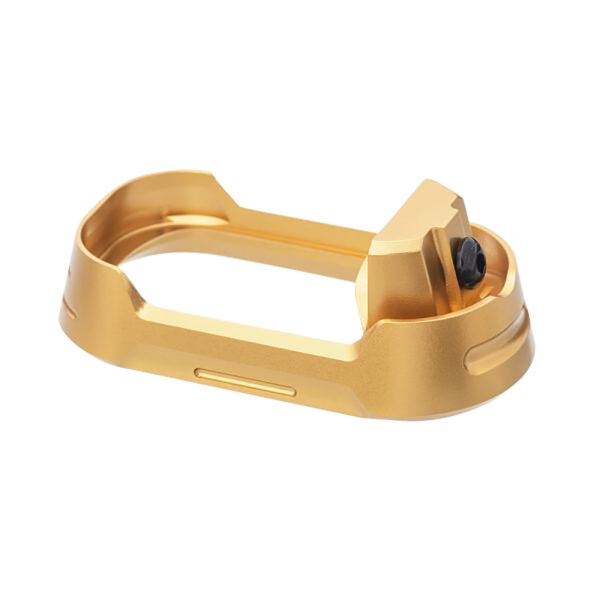 Tyrant CNC TDG19G34MWGLDBLKSRW  Magwell Fits Glock 19 Gen 3-4 Gold Aluminum — view 1
