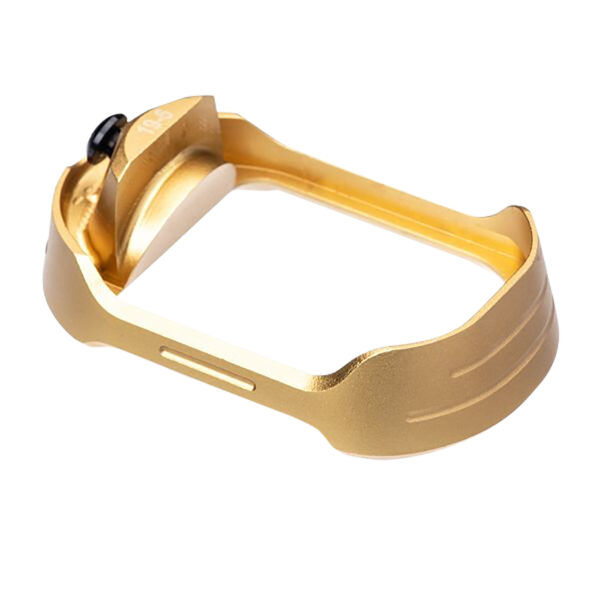 Tyrant CNC TDG19G5MWGOLDBLKSCREW  Magwell Fits Glock 19 Gen 5 Gold Aluminum — view 1