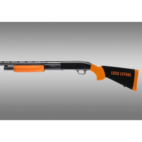 HOGUE MOSSBERG 500 LESS LETHAL ORANGE OVERMOLDED STOCK W/ FOREND — view 1