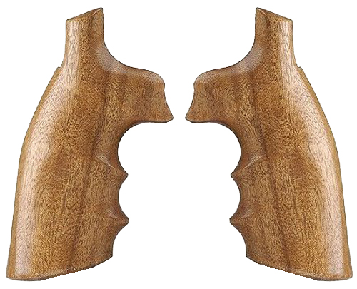 Hogue 10200 Fancy Hardwood  Brown Goncalo Alves Hardwood with Finger Grooves for S&W K, L Frame with Square Butt — view 1