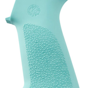 Hogue 13034 OverMolded Beavertail Cobblestone Aqua Blue Rubber Pistol Grip for AR-15, M16