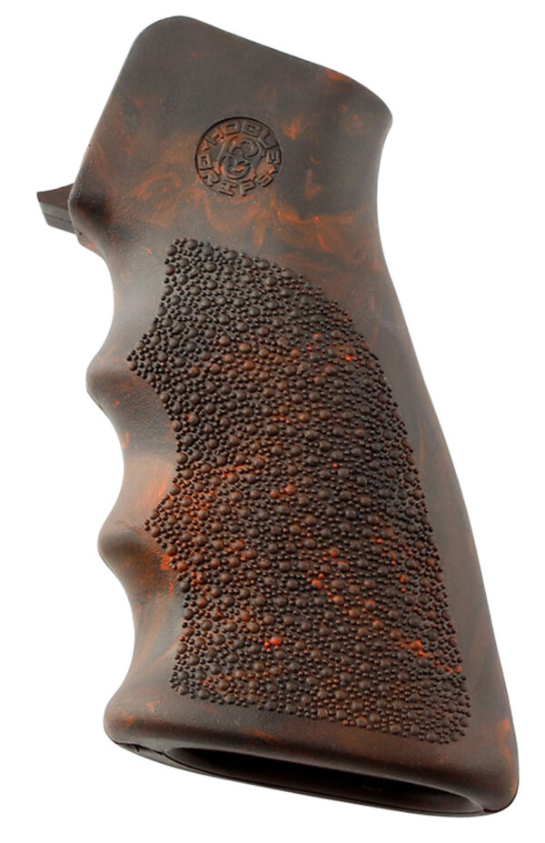 Hogue 15016 OverMolded Grip Cobblestone Red Lava Rubber with Finger Grooves for AR-15, M16 — view 1