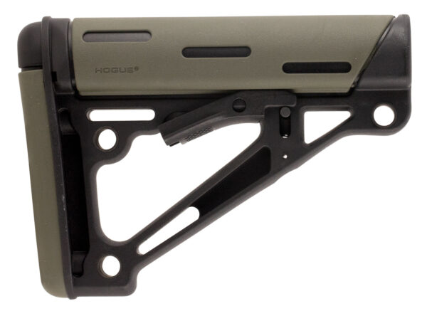 Hogue 15250 OverMolded Collapsible Buttstock OD Green OverMolded Rubber Black Synthetic AR-15, M16, M4 — view 1