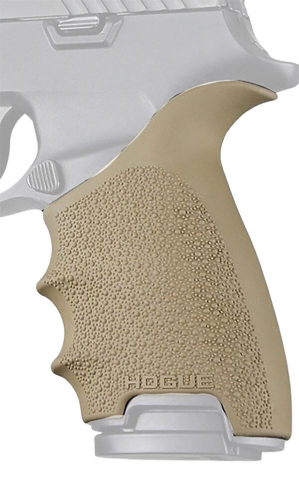 Hogue 17603 Grip Sleeve Handall Beavertail Flat Dark Earth Rubber Fits Sig Sauer P320 Full Size — view 1