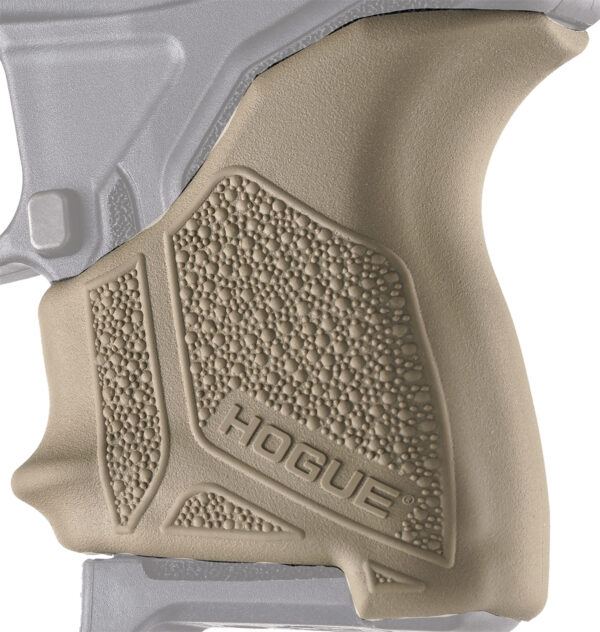 Hogue 18123 HandAll Beavertail Grip Sleeve made of Rubber with Textured Flat Dark Earth Finish for Ruger LCP II — view 1