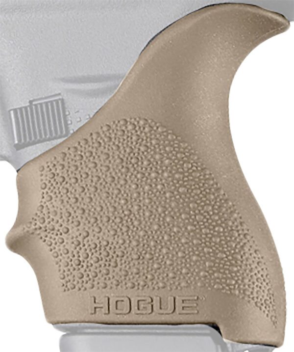 Hogue 18203 HandAll Beavertail Grip Sleeve Textured Flat Dark Earth Rubber for Glock 42, 43 — view 1