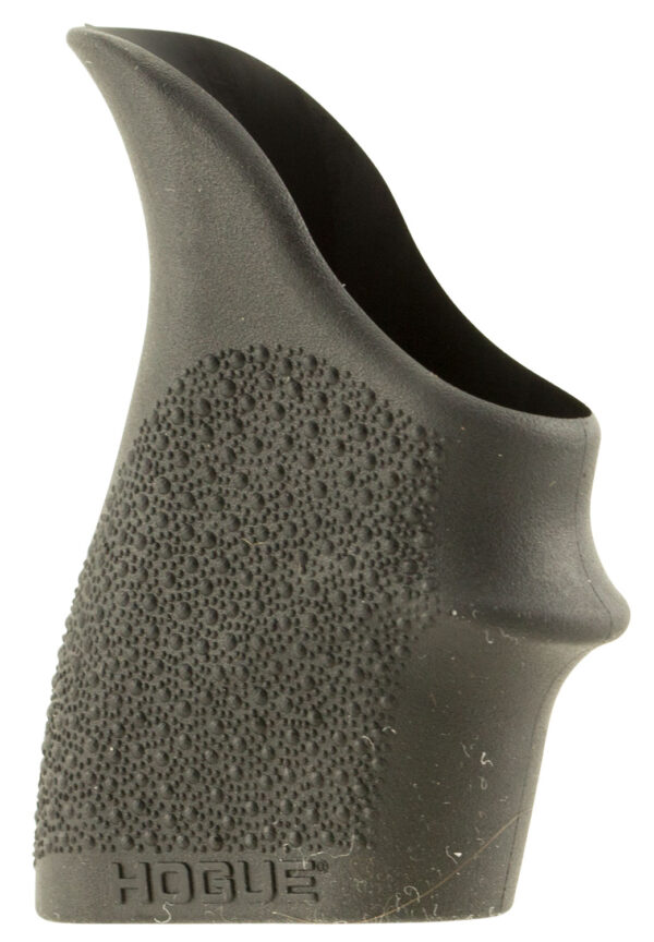 Hogue 18300 HandAll Beavertail Grip Sleeve made of Rubber with Textured Black Finish & Finger Groove for S&W M&P Shield (45); Kahr P-Series, CW (9 & 40) — view 1