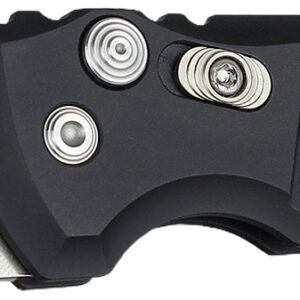Hogue 24120 A01  1.95" Folding Drop Point Plain Stone Tumbled 154CM SS Blade/Matte Black Aluminum Handle