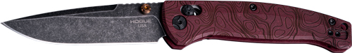 HOGUE MYSTO 3.4" ABLE LCK FLDR - CLIP POINT STONEWASH REDSTONE — view 1