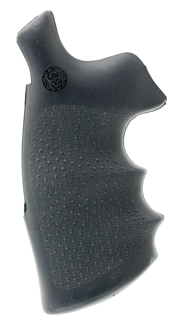Hogue 25002 Conversion Monogrip  Black Rubber with Finger Grooves for S&W N Frame with Round Butt — view 1