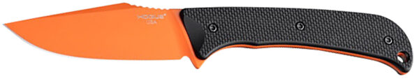 Hogue 35864 Extrak  3.30" Fixed Clip Point Plain Blaze Orange Cerakote CPM M4 Tool Steel Blade, Black Textured G10 Scales Handle — view 1