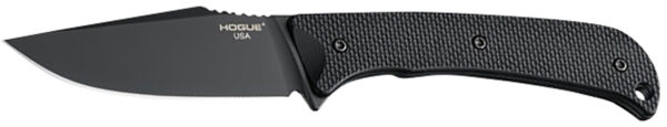 Hogue 35869 Extrak  3.30" Fixed Clip Point Plain Black Cerakote CPM M4 Tool Steel Blade, Black Textured G10 Scales Handle — view 1