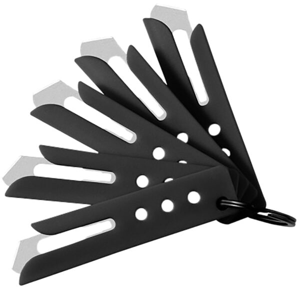 Hogue 35880 Expel Blade Guard Black Nylon Includes 5 #60 High Carbon Steel Blade, 5 Guards & 1 Key Ring — view 1
