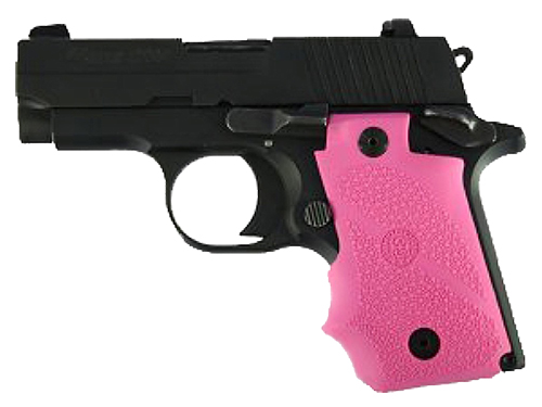 Hogue 38007 Rubber Grip  Pink with Finger Grooves for Sig P238 — view 1
