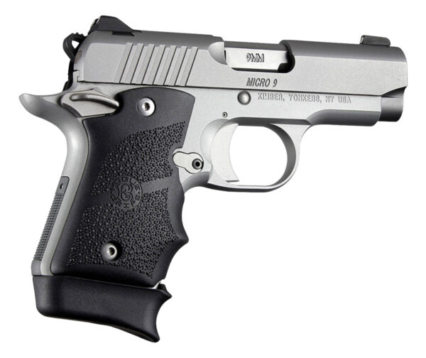 Hogue 39080 Rubber Grip  Cobblestone Black with Finger Grooves for Kimber Micro 9 — view 1