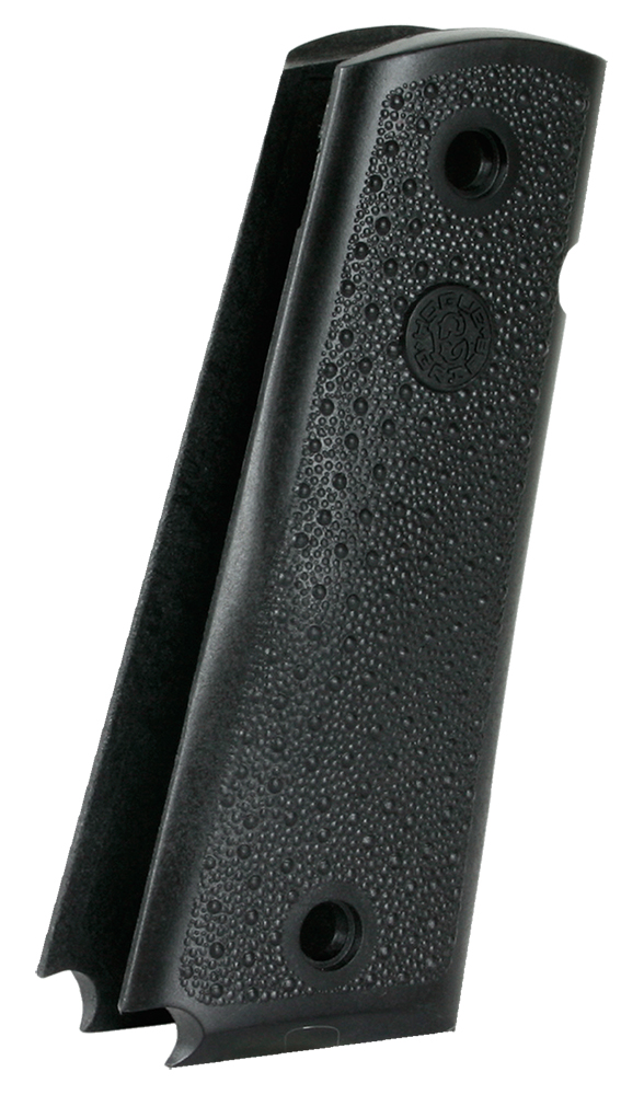 Hogue 45190 OverMolded Grip Panels Cobblestone Black Nylon with Palm Swells for 1911 Government — view 1