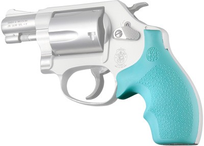 HOGUE GRIPS S&W J FRAME - ROUND BUTT BANTAM AQUA — view 1