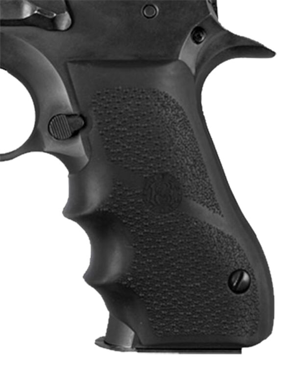 Hogue 76000 Rubber Grip  Black with Finger Grooves for Magnum Research Baby Eagle (9/40), IWI Jericho, Uzi Eagle — view 1