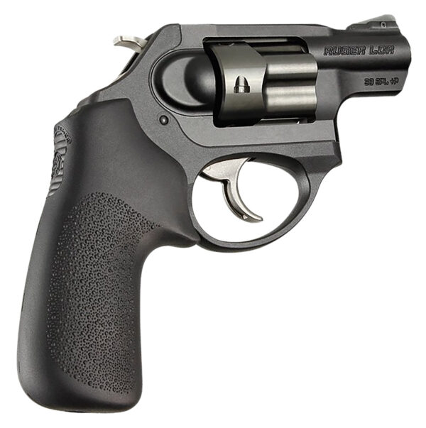 Hogue 78030 Tamer  Black Rubber Cushion Grip without Finger Grooves for Ruger LCR, LCRx — view 1