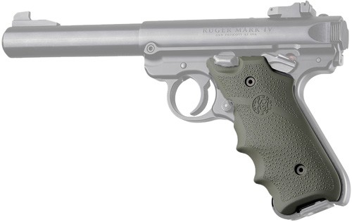HOGUE GRIPS RUGER MKIV RUBBER - GRIP W/ FINGER GROOVES OD GRN — view 1