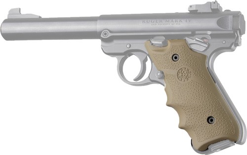 HOGUE GRIPS RUGER MKIV RUBBER - GRIP W/ FINGER GROOVES FDE — view 1
