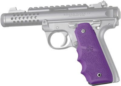 HOGUE GRIPS RUGER 22/45 MKIV - RUBBER GRIPS/FINGER GROOVE PUR — view 1