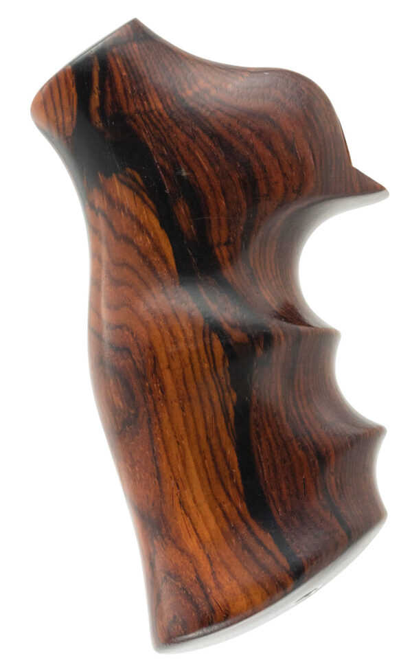 Hogue 80800 Fancy Hardwood  Brown Cocobolo Hardwood with Finger Grooves for Ruger GP100,  Super Redhawk — view 1