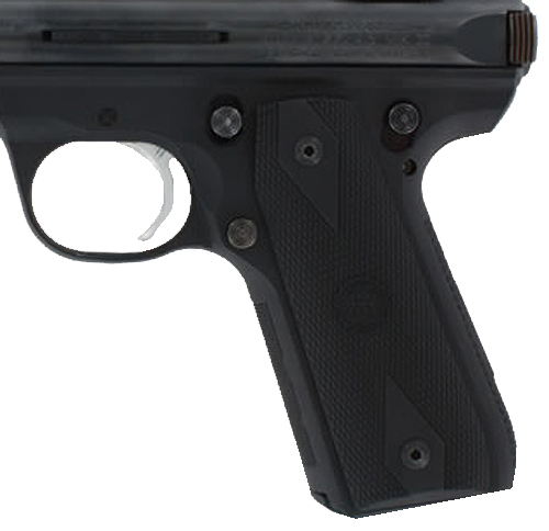 Hogue 82090 Grip Panels  Diamond Checkering Black Rubber for Ruger Mark III 22/45 — view 1