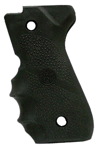 Hogue 92000 Rubber Grip  Black Rubber with Finger Grooves for Beretta 92F, 96 — view 1